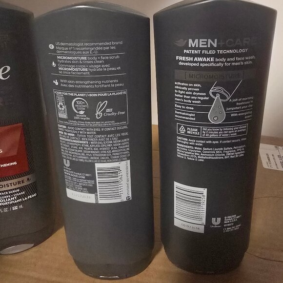 Dove Men Care Deep Clean Exfoliating Fresh Awake Body Face Wash Scrub - Picture 2 of 2